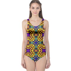 Tile Background Image Graphic Abstract One Piece Swimsuit by Pakrebo