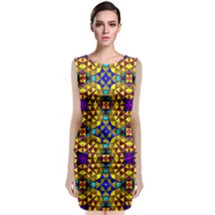 Tile Background Image Graphic Abstract Classic Sleeveless Midi Dress by Pakrebo