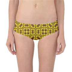 Tile Background Image Graphic Yellow Classic Bikini Bottoms by Pakrebo