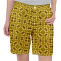 Tile Background Image Graphic Yellow Pocket Shorts View1