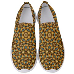 Tile Background Image Geometric Men s Slip On Sneakers