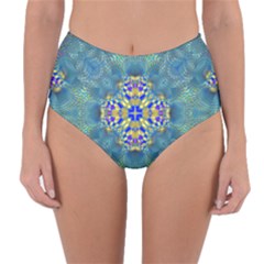 Tile Background Image Graphic Reversible High-waist Bikini Bottoms