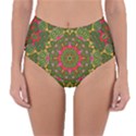 Background Image Pattern Reversible High-Waist Bikini Bottoms View3