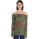 Background Image Pattern Off Shoulder Long Sleeve Top View1