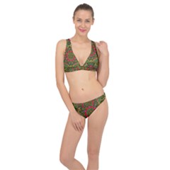 Background Image Pattern Classic Banded Bikini Set  by Pakrebo