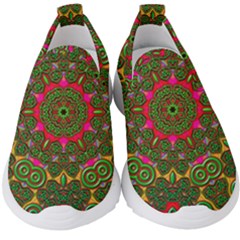 Background Image Pattern Kids  Slip On Sneakers