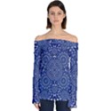 Farbenpracht Kaleidoscope Blue Off Shoulder Long Sleeve Top View1