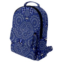 Farbenpracht Kaleidoscope Blue Flap Pocket Backpack (small) by Pakrebo