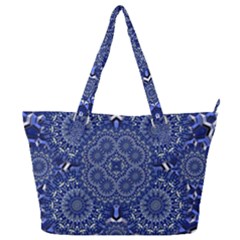 Farbenpracht Kaleidoscope Blue Full Print Shoulder Bag