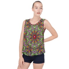 Fractal Image  Background Bubble Hem Chiffon Tank Top by Pakrebo