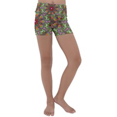 Fractal Image  Background Kids  Lightweight Velour Yoga Shorts