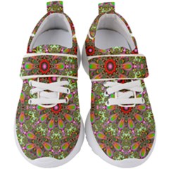 Fractal Image  Background Kids  Velcro Strap Shoes