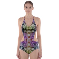 Background Image Pattern Cut-out One Piece Swimsuit by Pakrebo