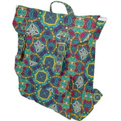 Farbenpracht Kaleidoscope Art Buckle Up Backpack