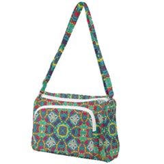 Farbenpracht Kaleidoscope Art Front Pocket Crossbody Bag