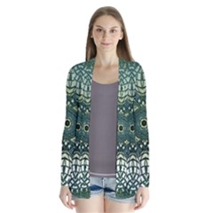 Background Image Decoration Drape Collar Cardigan