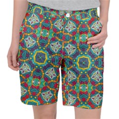 Farbenpracht Kaleidoscope Art Pocket Shorts by Pakrebo