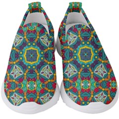 Farbenpracht Kaleidoscope Art Kids  Slip On Sneakers