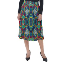 Farbenpracht Kaleidoscope Art Classic Velour Midi Skirt 