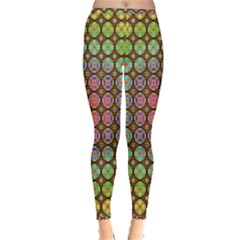 Tile Background Image Pattern Art Inside Out Leggings by Pakrebo