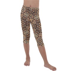 Pattern  Background Kids  Lightweight Velour Capri Leggings 