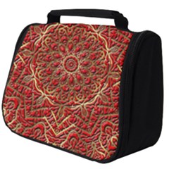 Tile Background Image Pattern 3d Red Full Print Travel Pouch (big)