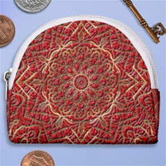 Tile Background Image Pattern 3d Red Horseshoe Style Canvas Pouch by Pakrebo