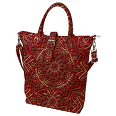 Tile Background Image Pattern 3d Red Buckle Top Tote Bag by Pakrebo