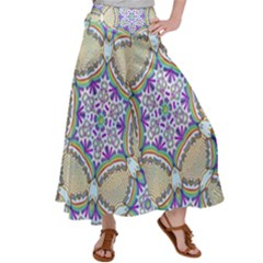 Ornament Kaleidoscope Satin Palazzo Pants