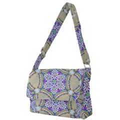 Ornament Kaleidoscope Full Print Messenger Bag by Pakrebo