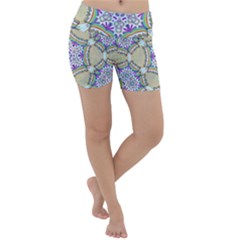 Ornament Kaleidoscope Lightweight Velour Yoga Shorts by Pakrebo