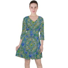 Farbenpracht Kaleidoscope Ruffle Dress by Pakrebo