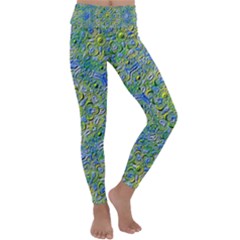 Farbenpracht Kaleidoscope Kids  Lightweight Velour Classic Yoga Leggings by Pakrebo