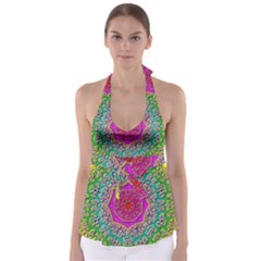 Mandala  Background Geometric Babydoll Tankini Top by Pakrebo