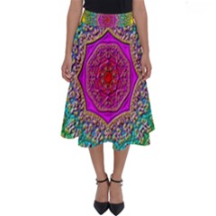 Mandala  Background Geometric Perfect Length Midi Skirt by Pakrebo