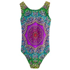 Mandala  Background Geometric Kids  Cut-out Back One Piece Swimsuit by Pakrebo