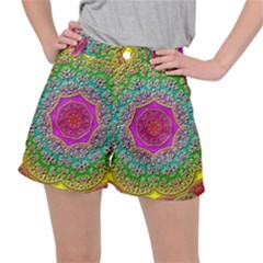 Mandala  Background Geometric Stretch Ripstop Shorts