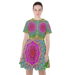 Mandala  Background Geometric Sailor Dress