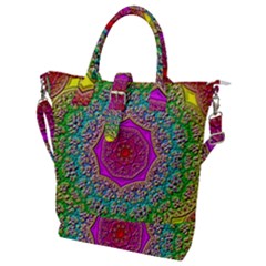 Mandala  Background Geometric Buckle Top Tote Bag