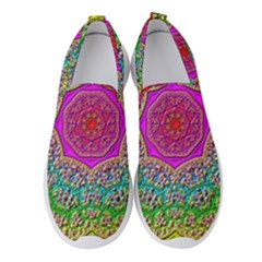 Mandala  Background Geometric Women s Slip On Sneakers