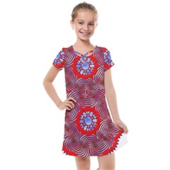 Tile Pattern Background Image Kids  Cross Web Dress by Pakrebo