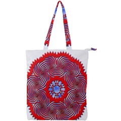 Tile Pattern Background Image Double Zip Up Tote Bag