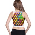 Cube Diced Tile Background Image Racer Back Crop Top View2