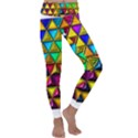 Cube Diced Tile Background Image Kids  Lightweight Velour Classic Yoga Leggings View1