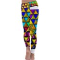 Cube Diced Tile Background Image Kids  Lightweight Velour Classic Yoga Leggings View4