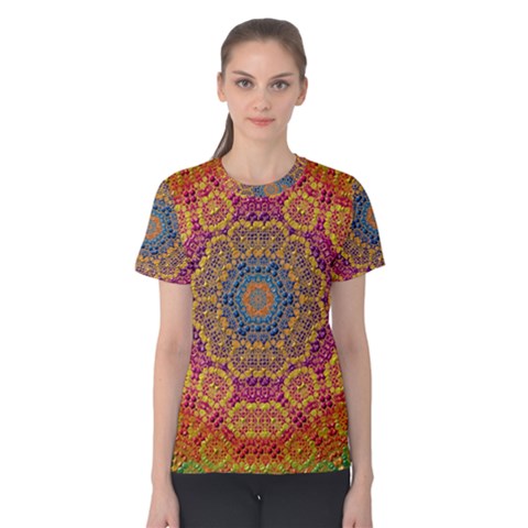 Background Image Decorative Women s Cotton Tee by Pakrebo