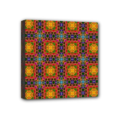 Tile Background Image Decorative Mini Canvas 4  X 4  (stretched) by Pakrebo