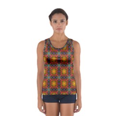 Tile Background Image Decorative Sport Tank Top  by Pakrebo