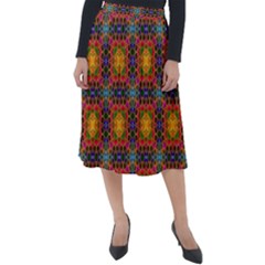 Tile Background Image Decorative Classic Velour Midi Skirt  by Pakrebo