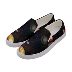 Galactic Women s Canvas Slip Ons by WensdaiAmbrose